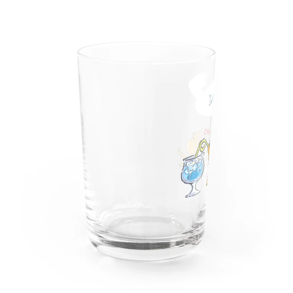 スーパーわんわんズのドリンクわんこ Water Glass :left