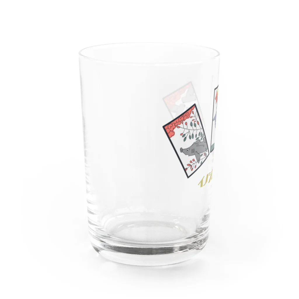 めかぶ商店のサメ花札 Water Glass :left