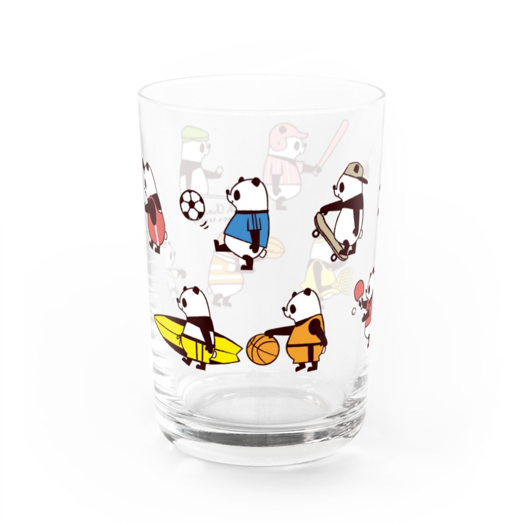 キッチュチャイナのスポーツパンダ Water Glass :left