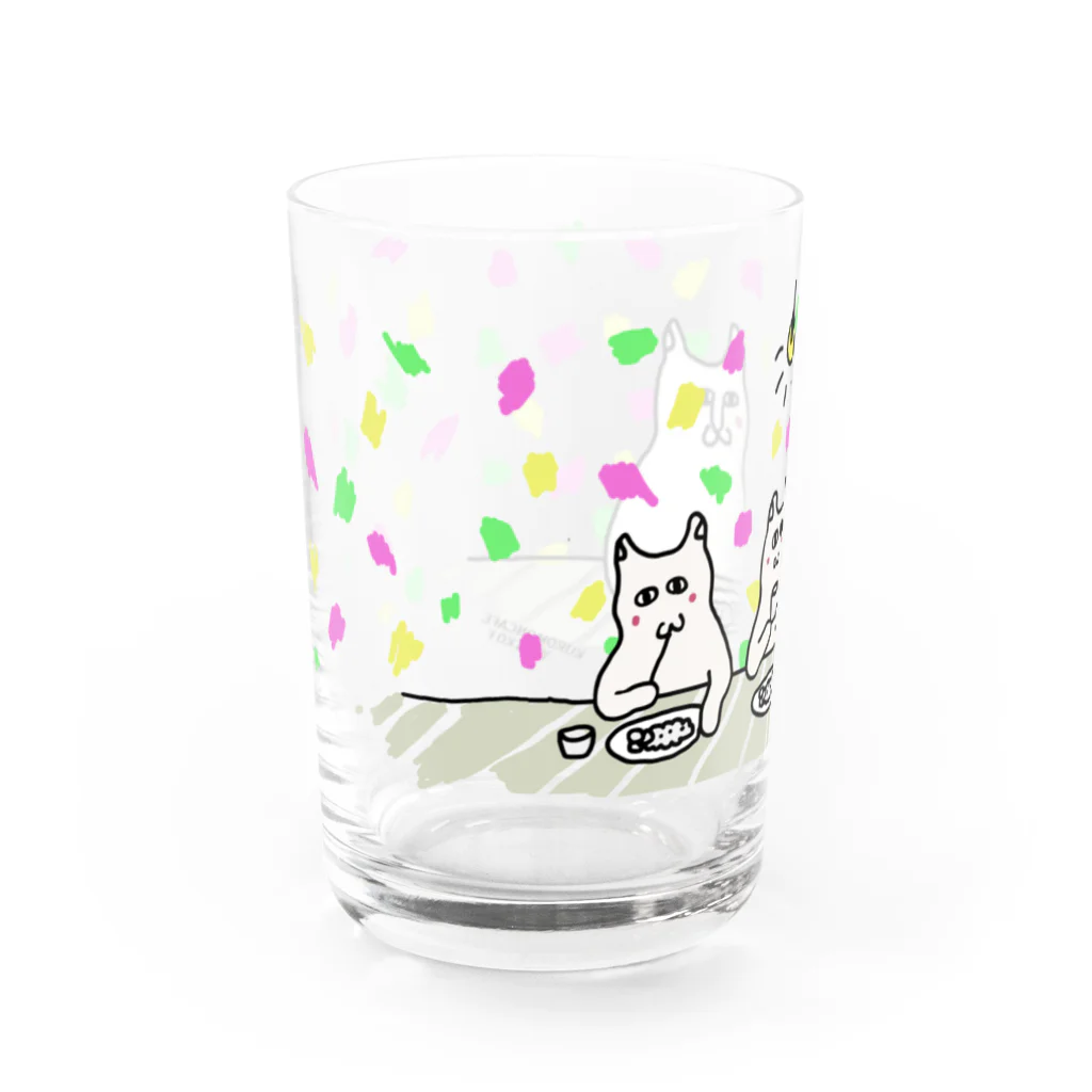 YURIKO_FUKAZAWAのネコ親子 Water Glass :left