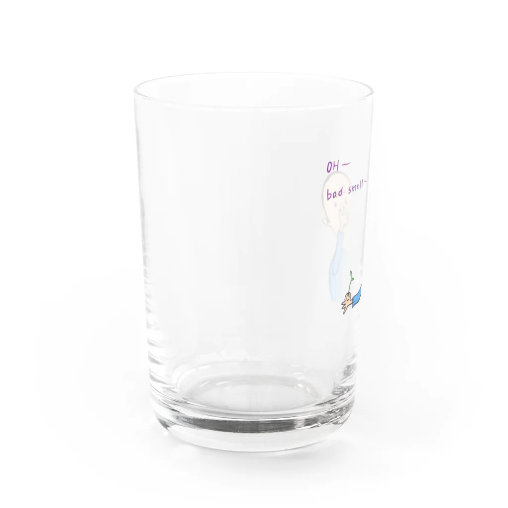 パトリックさんちのデザインのBad smell バッドスメル Water Glass :left