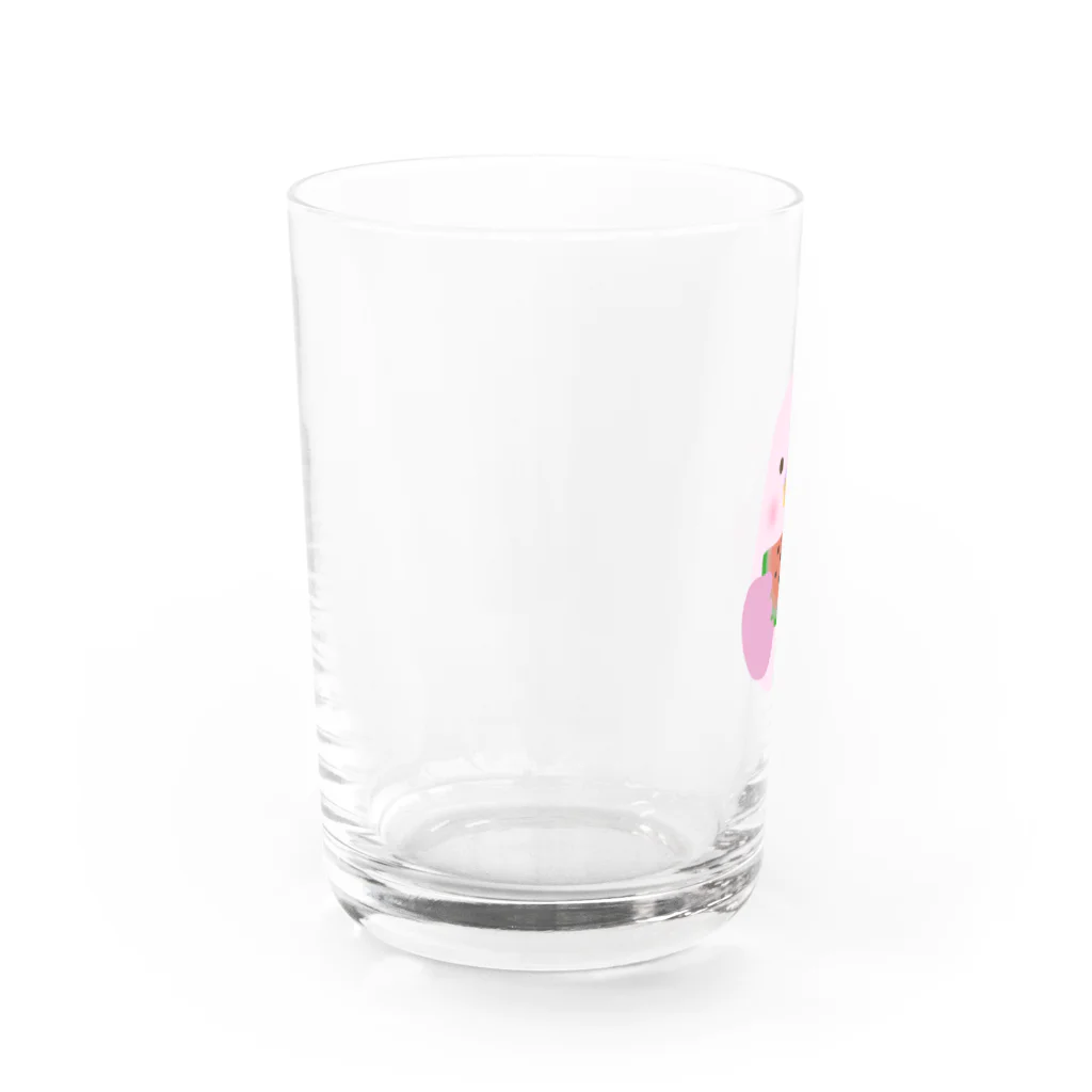 ピョコの雑貨屋のインコとスイカ Water Glass :left