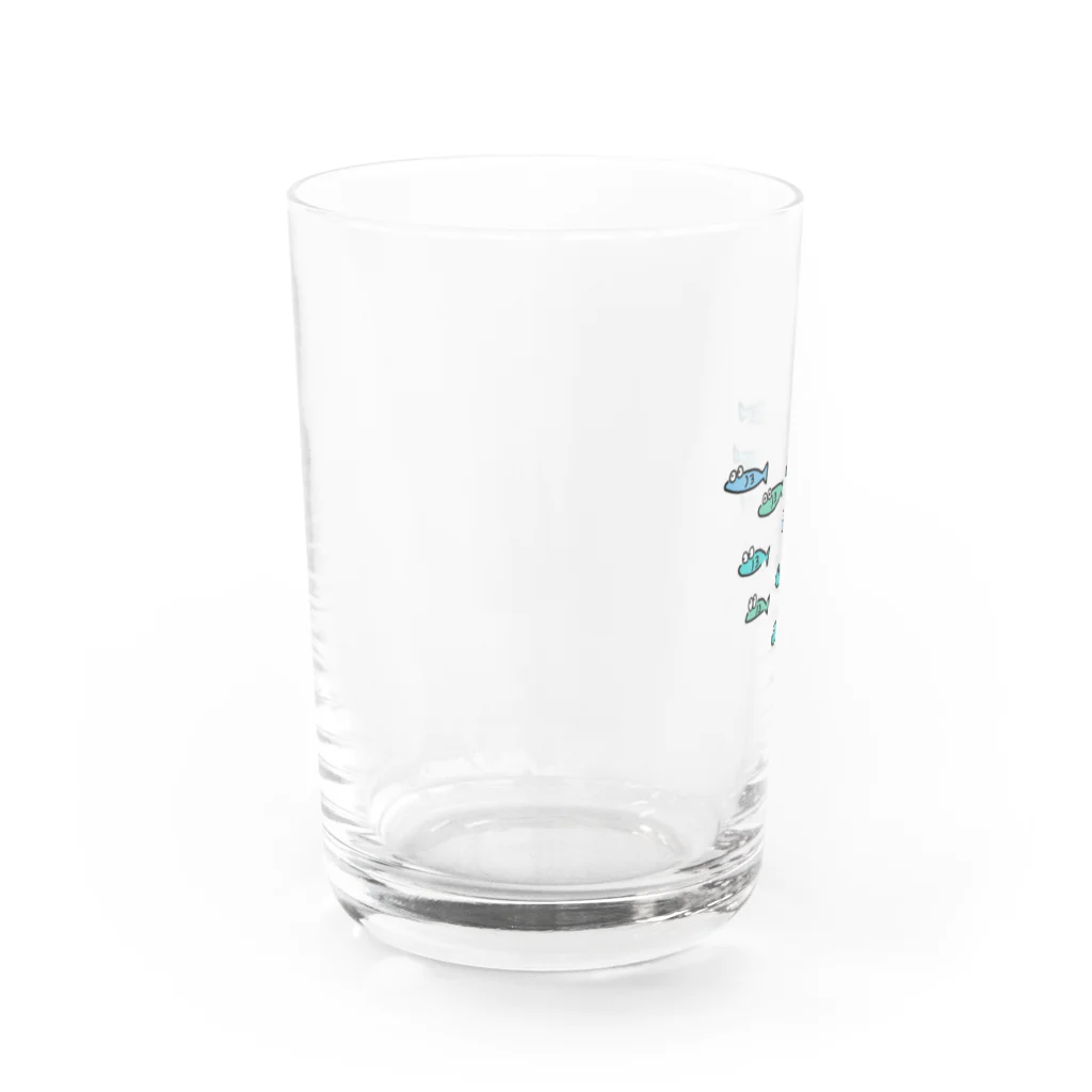 ズッキーニ。のズッキーニとしらすめだか Water Glass :left