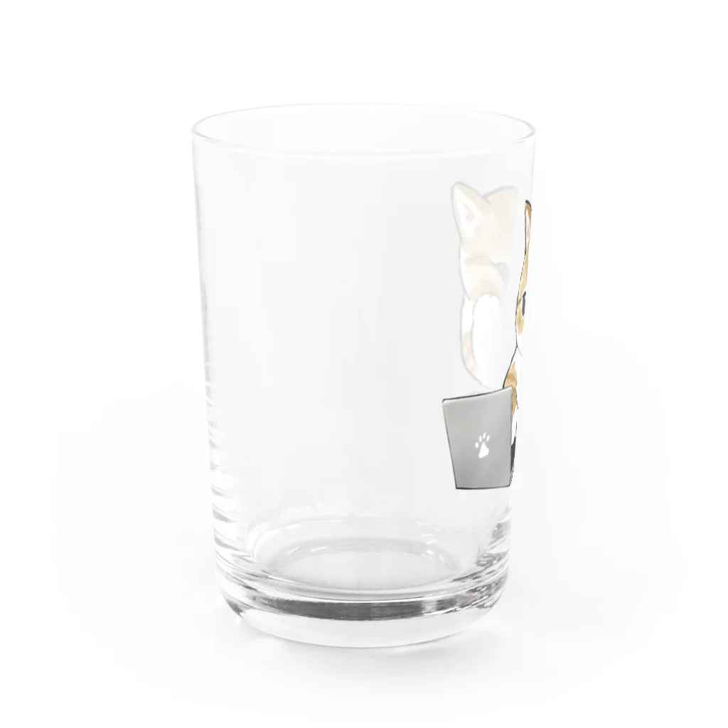 mofusandの在宅勤務にゃん Water Glass :left