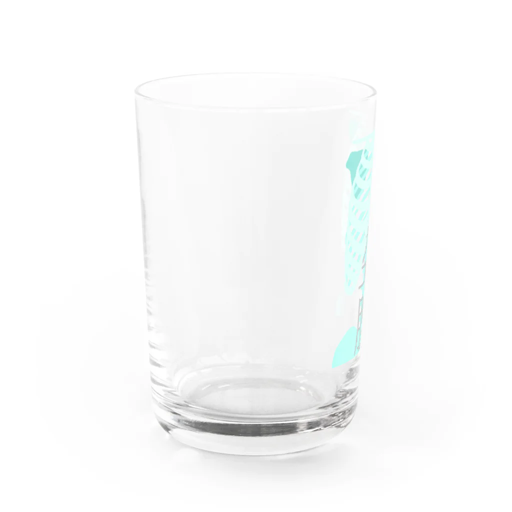 もにょもにょの空腹、骨デザイン Water Glass :left