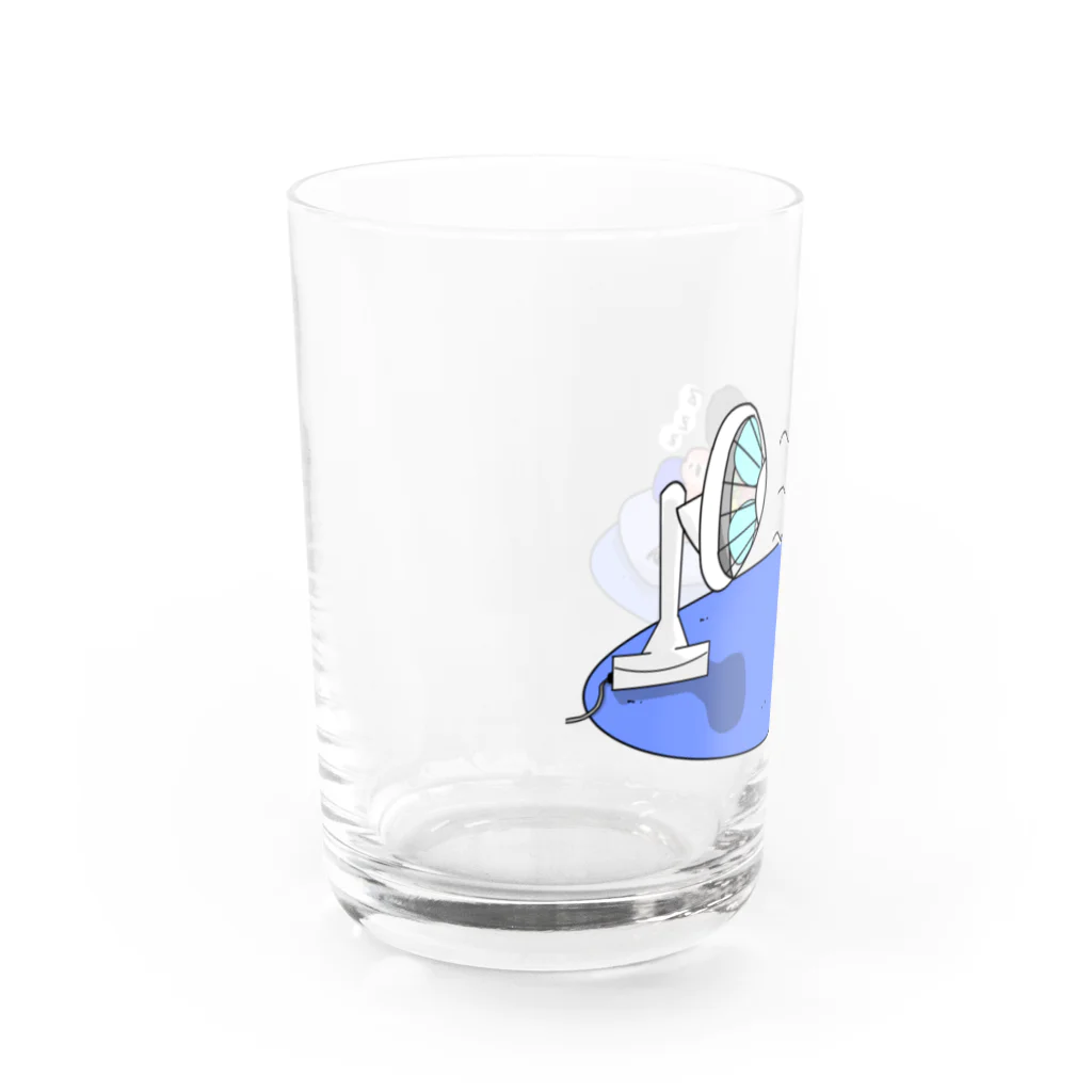 アキクサインコとウロコインコのインコ兄弟と扇風機 Water Glass :left