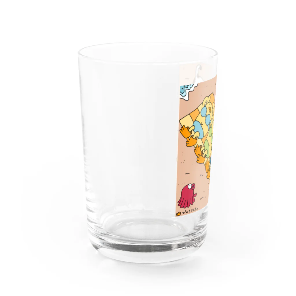 ぴょろりんちょ🐤のぴよたちのバカンス Water Glass :left