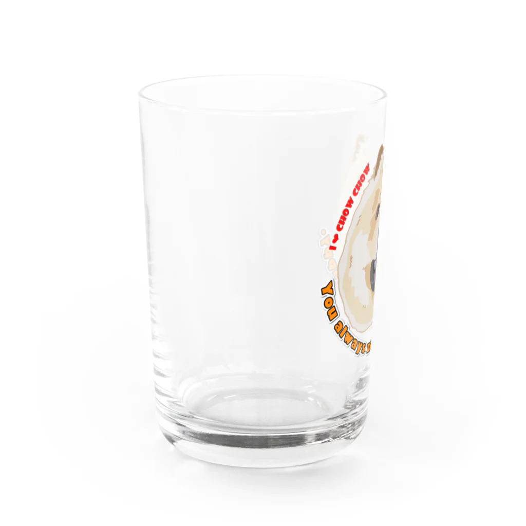 Kazunari0420の白チャウチャウ Water Glass :left