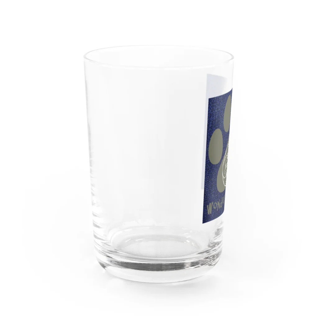 ワンダーシレールの肉球シードオブライフ（デニム） Water Glass :left