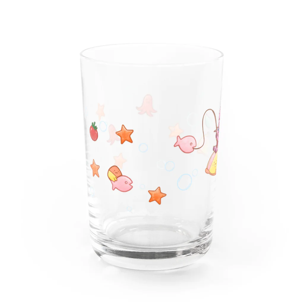 ゆるオムのこみろんらびっと×ゆるオム　コラボグラス Water Glass :left