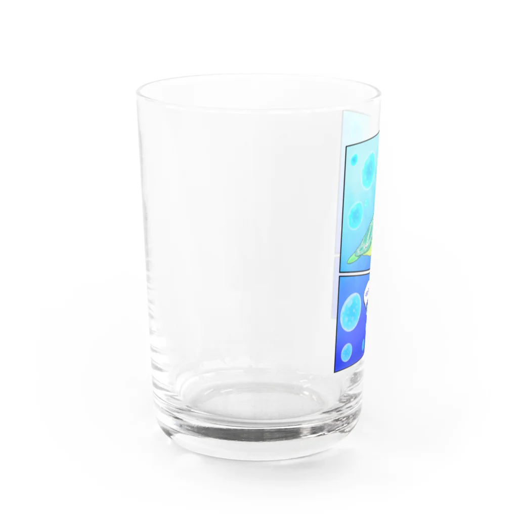 LalaHangeulの亀ですか？　コミック風ハングルデザイン Water Glass :left