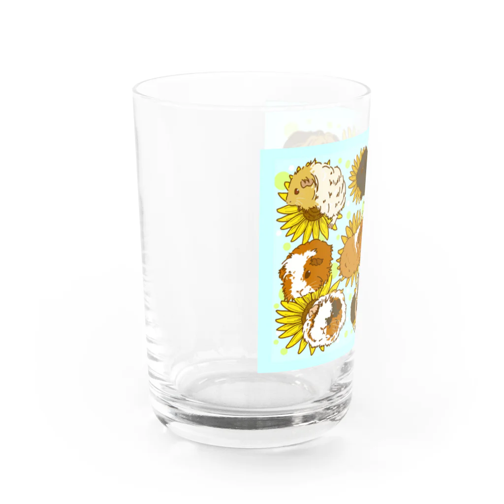 Lichtmuhleのサマーカットモルとスキニーモルとひまわり Water Glass :left