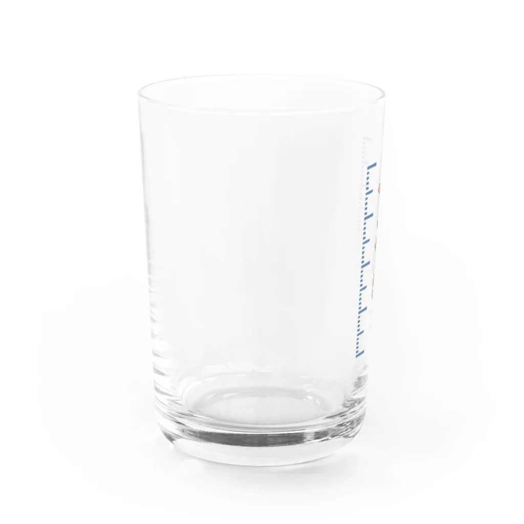 Achiとハトとみんなの店の浮き沈みするぶんぐちゃん Water Glass :left