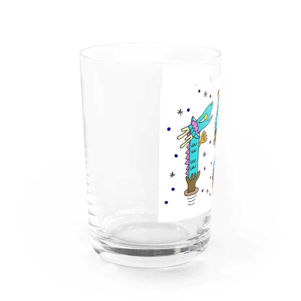 たまラッキー金魚どきどき龍さんの湧き水龍ちゃん Water Glass :left