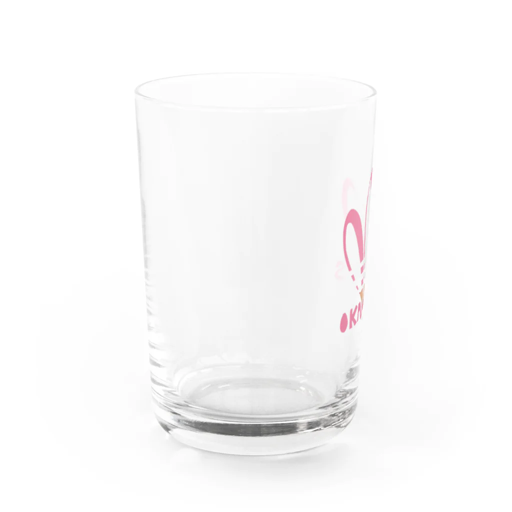 魚好きあつまれ！#かまととちゃん　#かまぼこママの御カマダス Water Glass :left