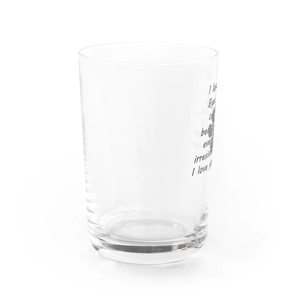 onehappinessのI LOVE DOG 肉球 Water Glass :left