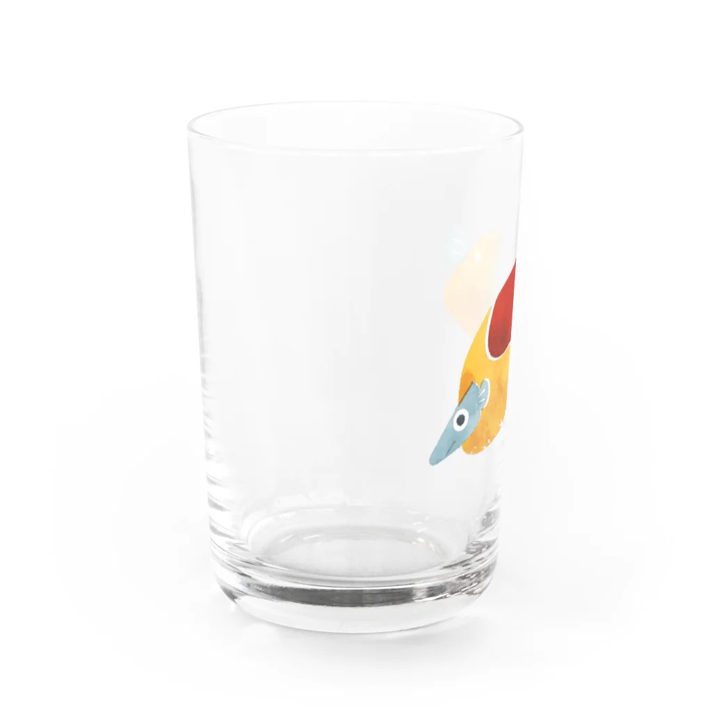 よしはらヨシの魚まるごとオムレツ Water Glass :left