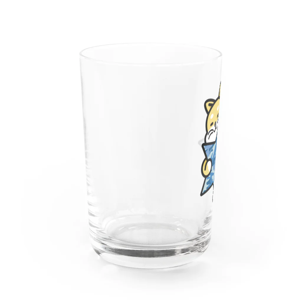 STAR CAIDOZの迷彩犬★名前はまだ無い Water Glass :left