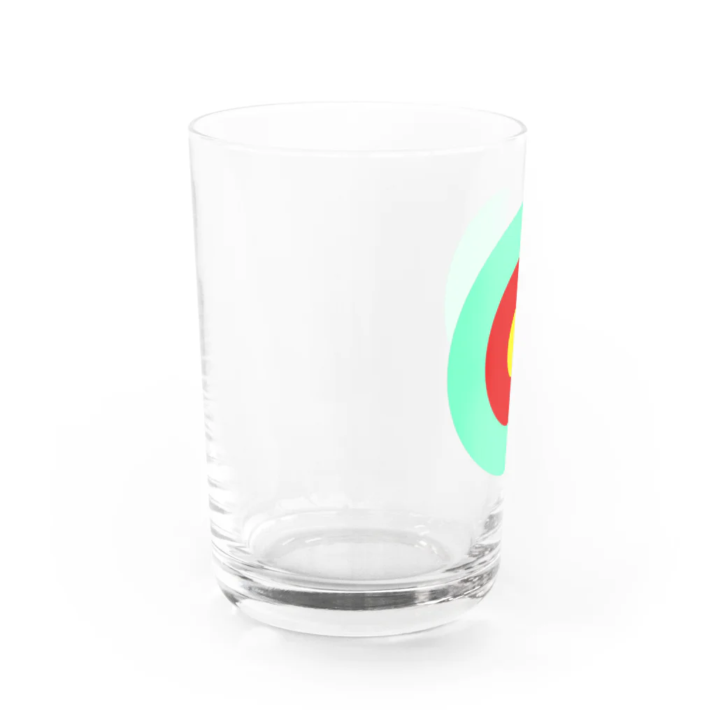 CORONET70のサークルa・ペパーミント・赤・黄 Water Glass :left