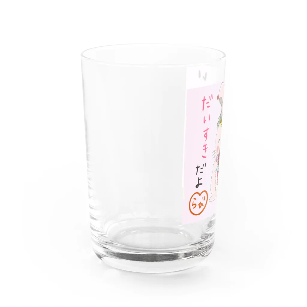 フラワープリンセスのいつもありがとう Water Glass :left