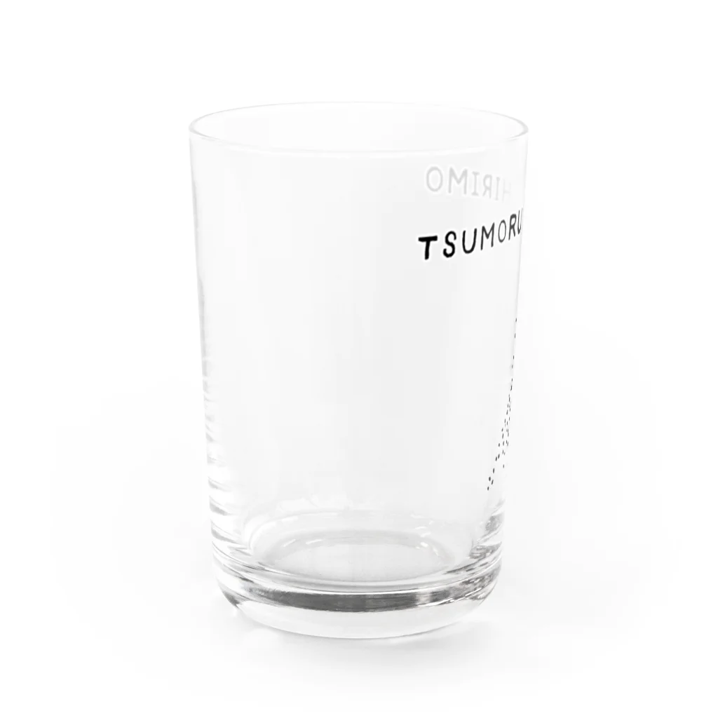 NIKORASU GOのことわざデザイン「塵も積もれば山となる」 Water Glass :left