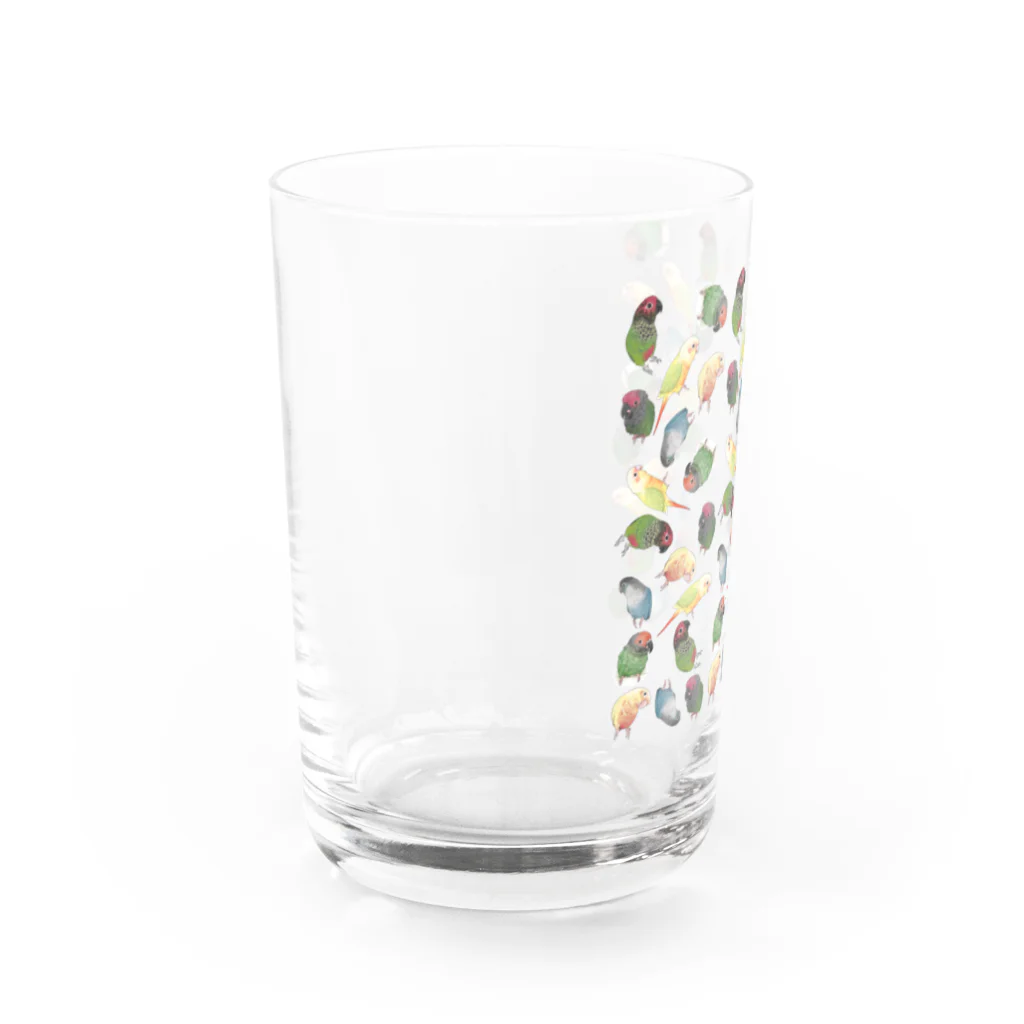 まめるりはことりのたっぷりウロコインコちゃん【まめるりはことり】 Water Glass :left