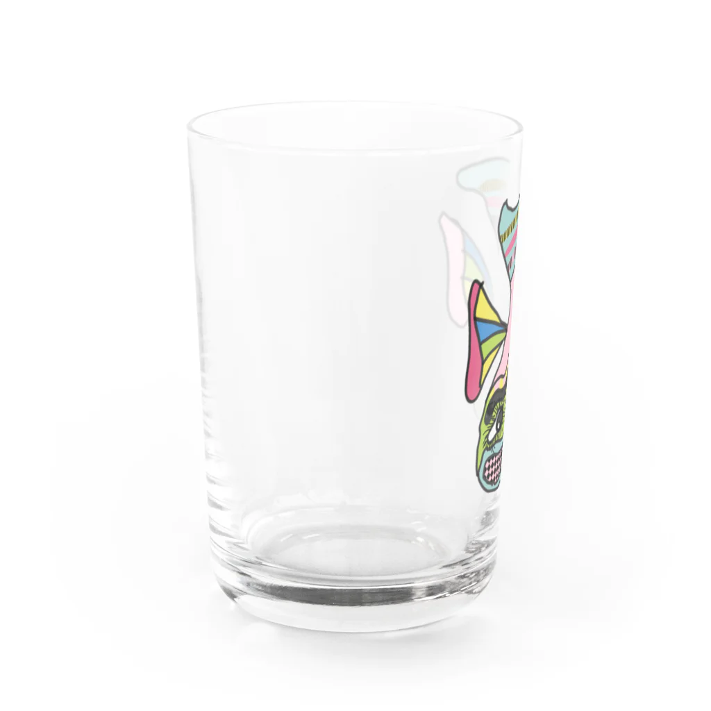 魚好きあつまれ！#かまととちゃん　#かまぼこママのギヤギョ魚 Water Glass :left