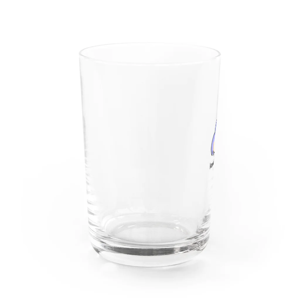 雨空ソーダの雨空ルイのkawaii♥tori(ルリビタキ) Water Glass :left