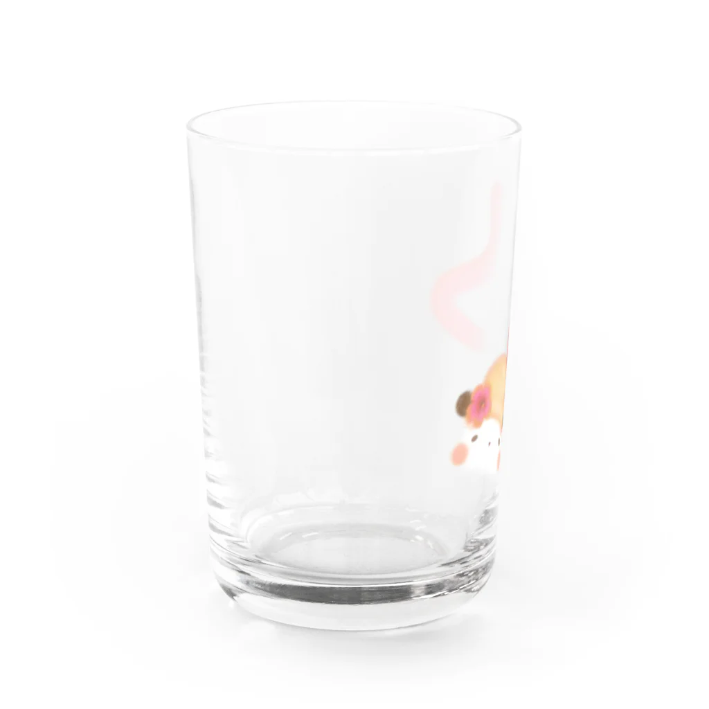 ぱすてらむぎこの音符パンダ Water Glass :left