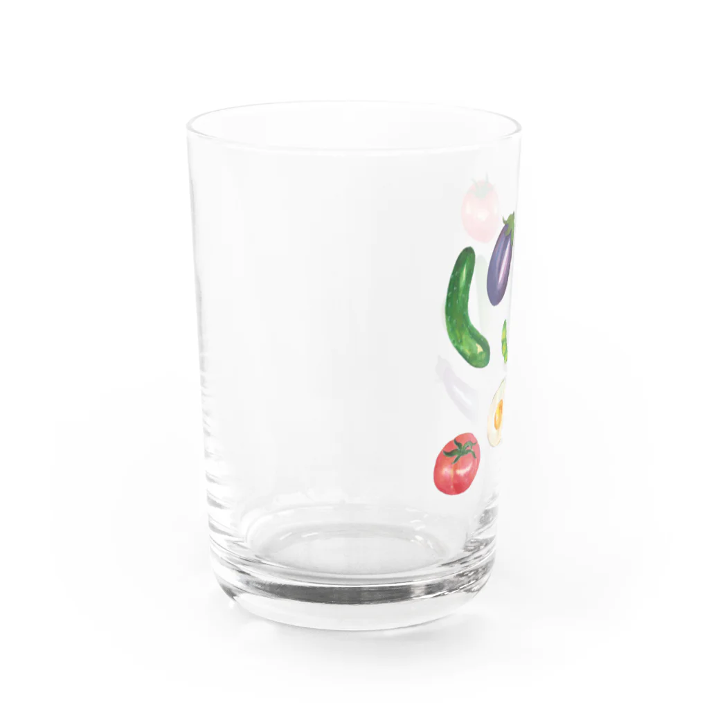 坂之下しまの力強いお野菜たち Water Glass :left