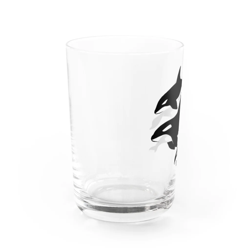 青空企画。のORCA FAMILY Water Glass :left