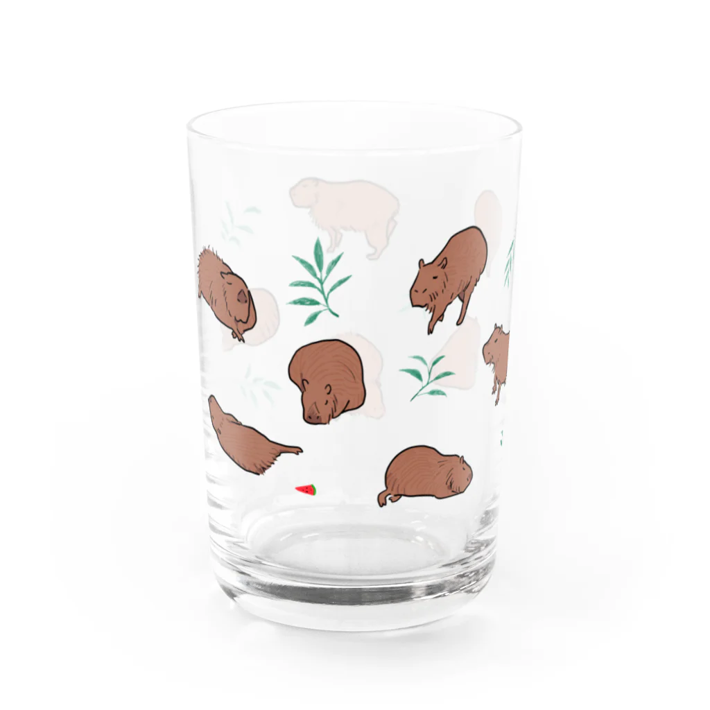 メルヘンおやじのカピバラ Water Glass :left