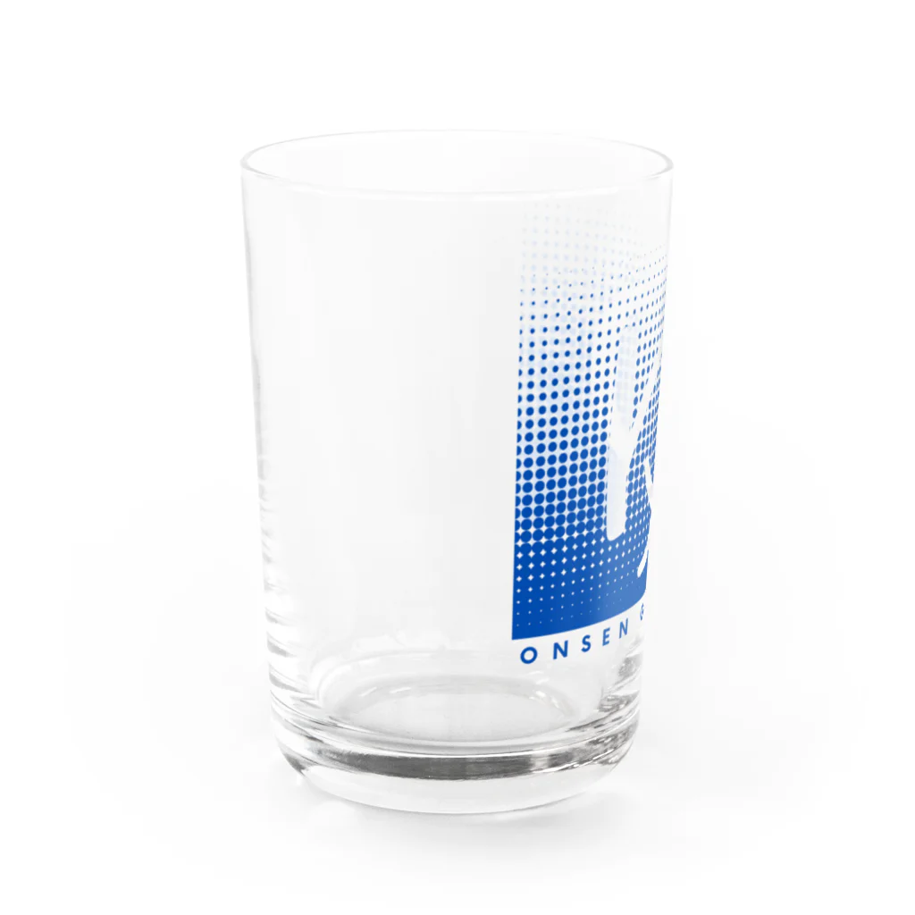 温泉グッズ@ブーさんとキリンの生活の温泉ごくらく（ブルー） Water Glass :left