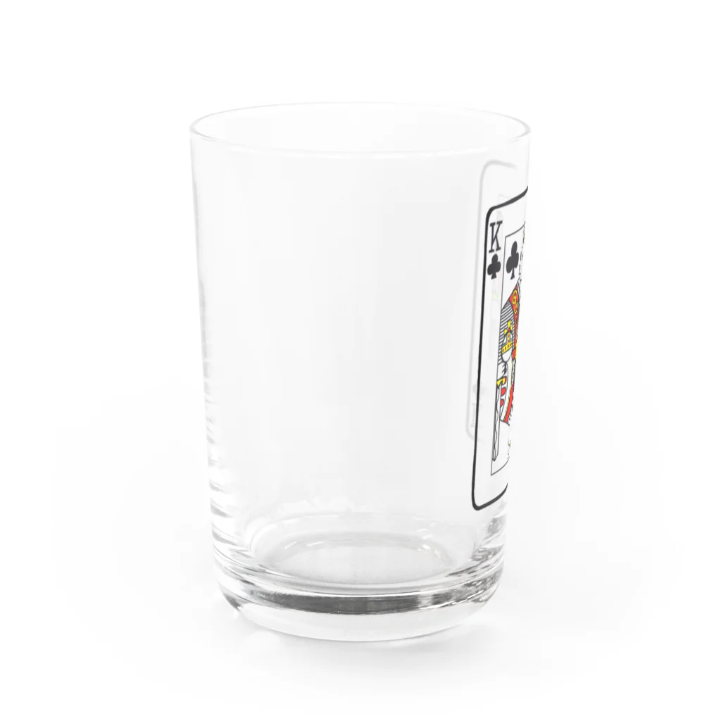 ネコやの猫とトランプ　キング　背景透過 Water Glass :left