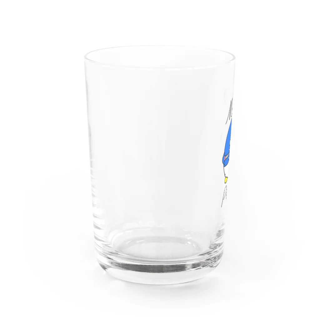 悪魔の力を身につけたハルフウェイ(まおーぺん)のまるっこいオオぺんぎん Water Glass :left