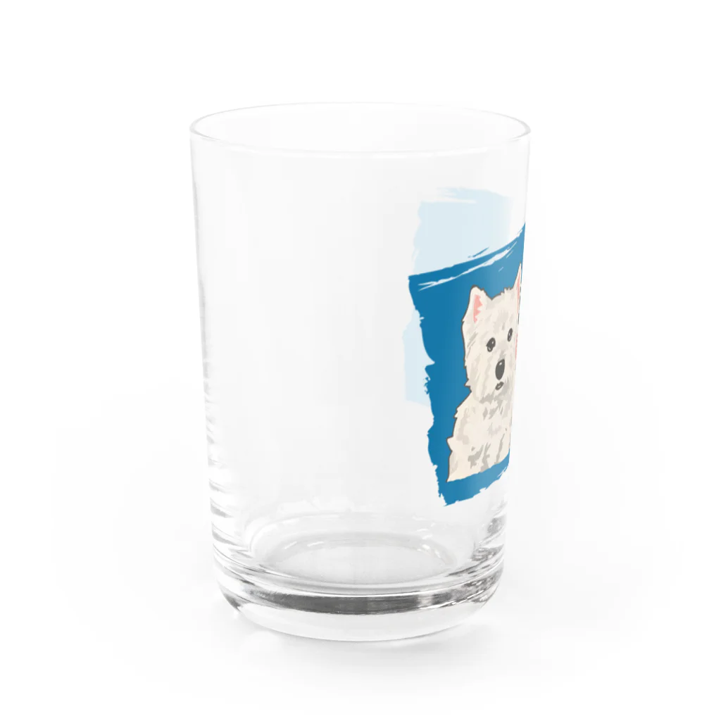 woohlaのウェスティの親子 Water Glass :left