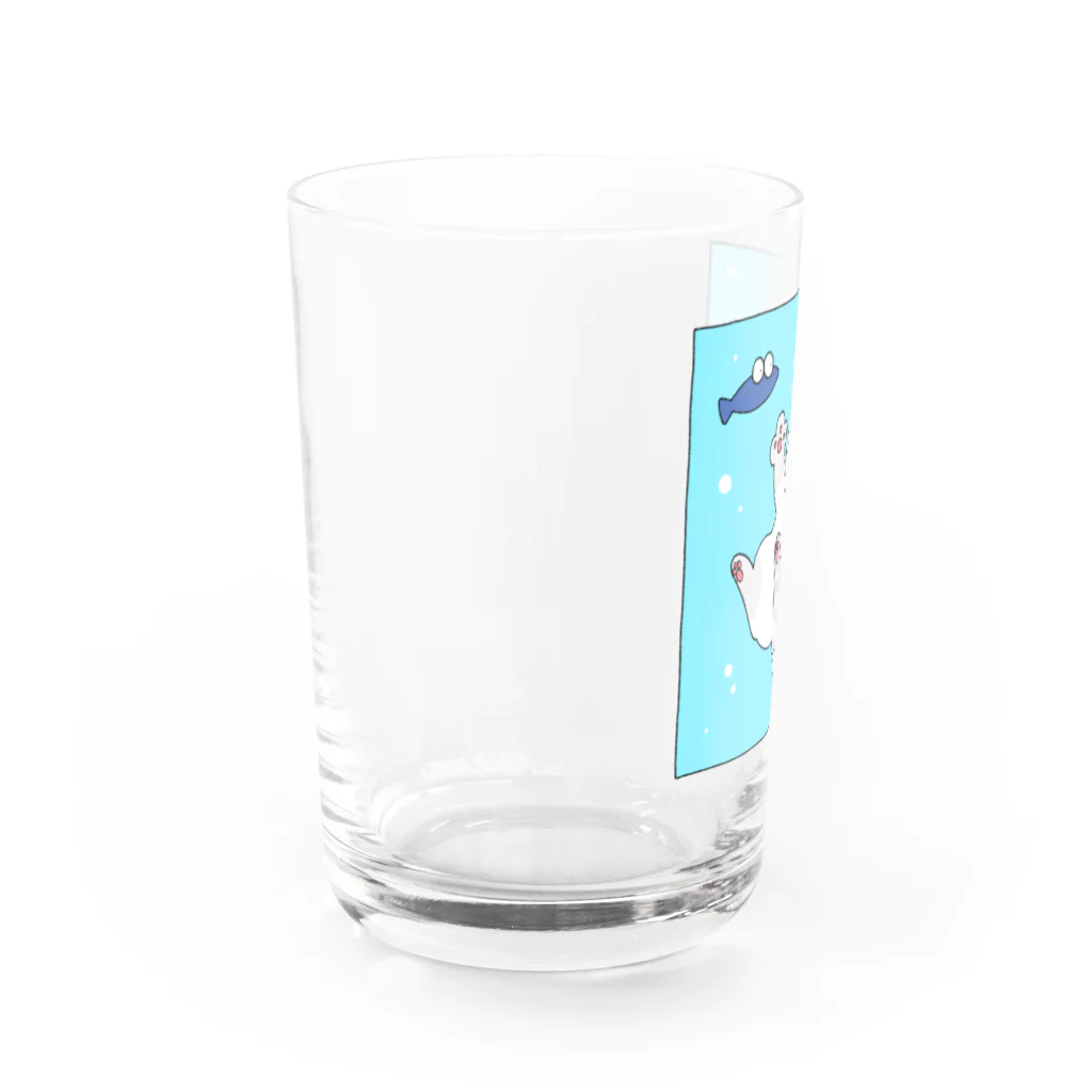 手から金塊のすけすけねこグラス Water Glass :left