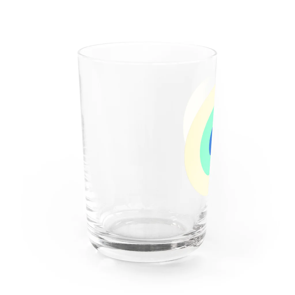 CORONET70のサークルa・クリーム・ペパーミント・青 Water Glass :left