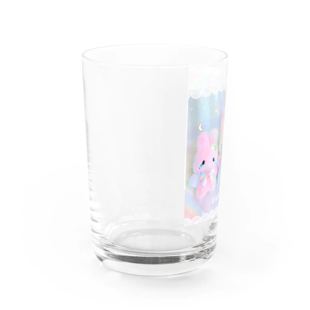 PARU HIMAの虹色泣き虫ふわうさ Water Glass :left