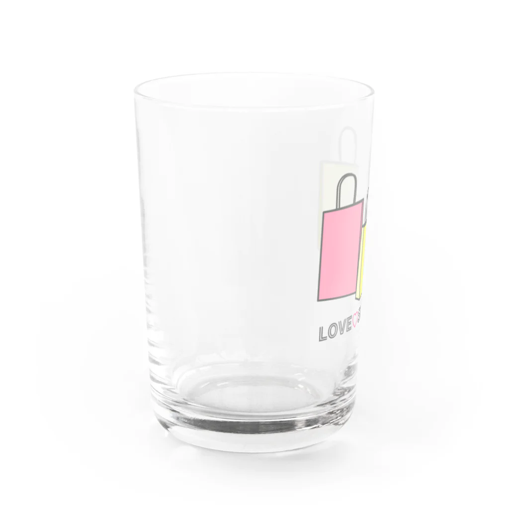 ヨープキャンが気になったの紙袋 LOVE SHOPPING Water Glass :left