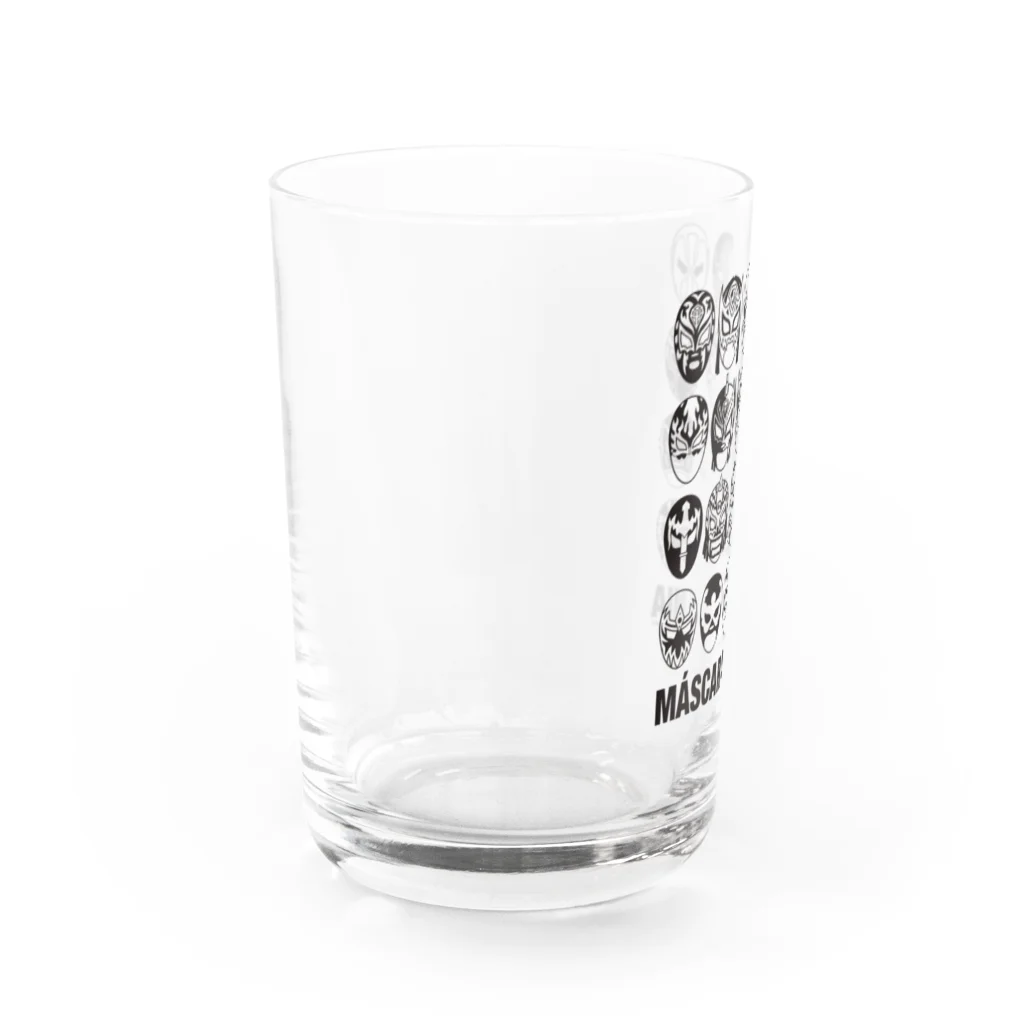 覆面MANIA＆CMLLのMASCARAS MANIA（黒プリント） Water Glass :left