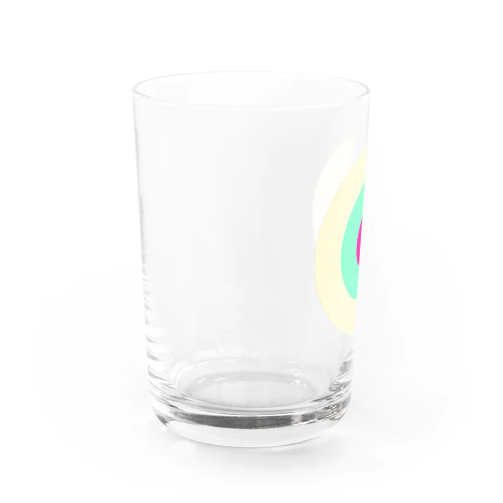 CORONET70のサークルa・クリーム・ペパーミント・ショッキングピンク2 Water Glass :left