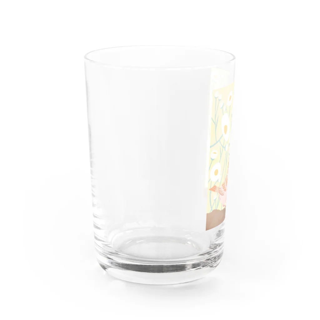  はらだかおり |  Kaori Haradaのお花とスズメさん Water Glass :left