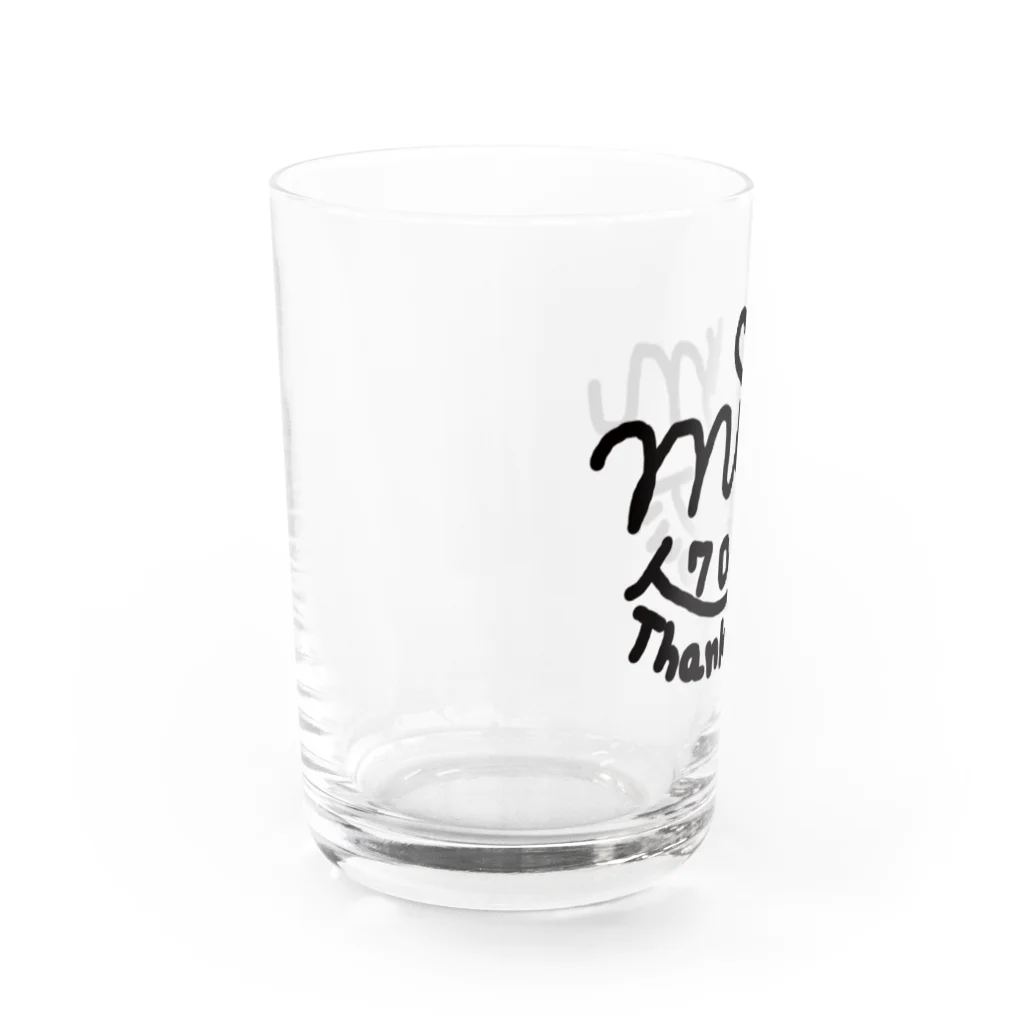 7030ナオミオ百貨のmionサイン柄グッズ Water Glass :left