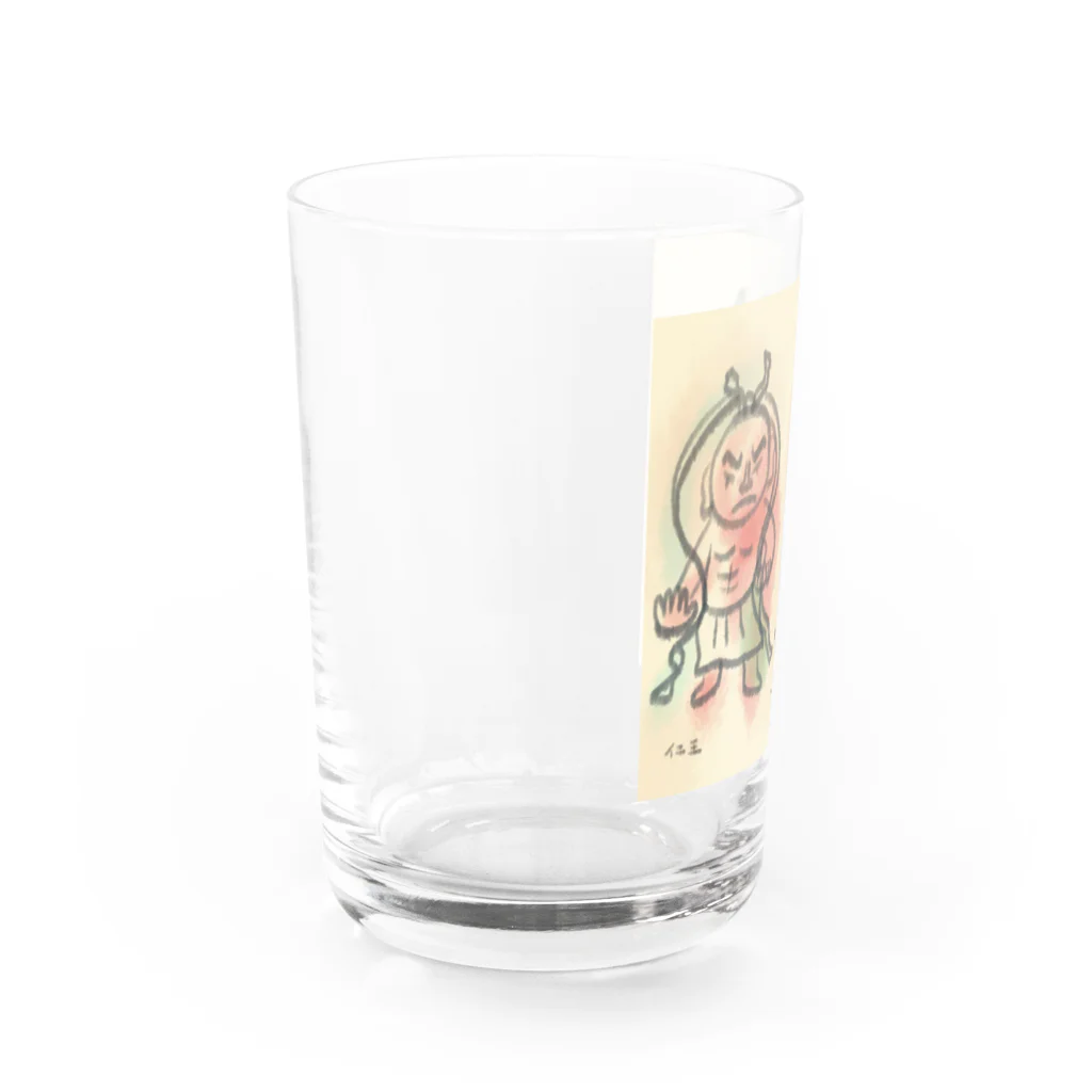 田中ひろみ(usagitv)のゆる仏画「仁王」 Water Glass :left