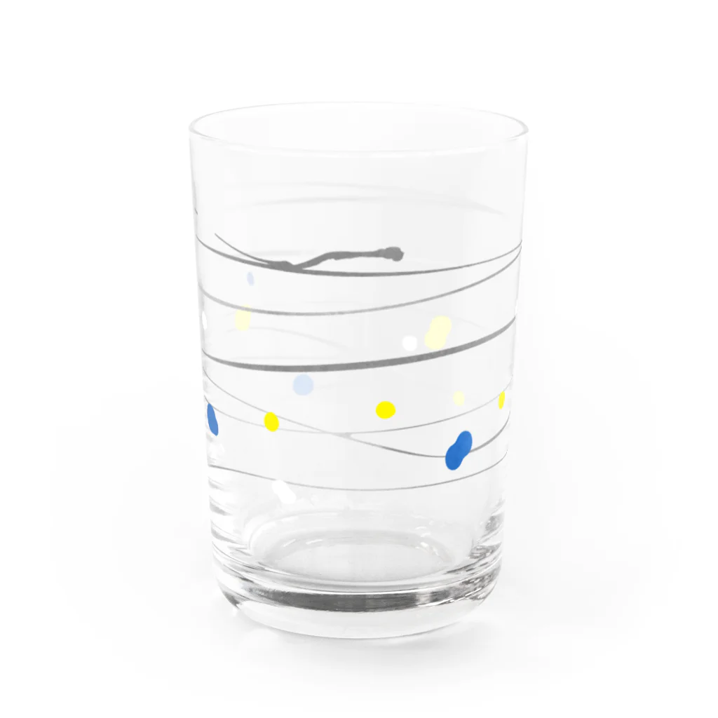 スイカ大好きマンのヨーヨー柄2 Water Glass :left