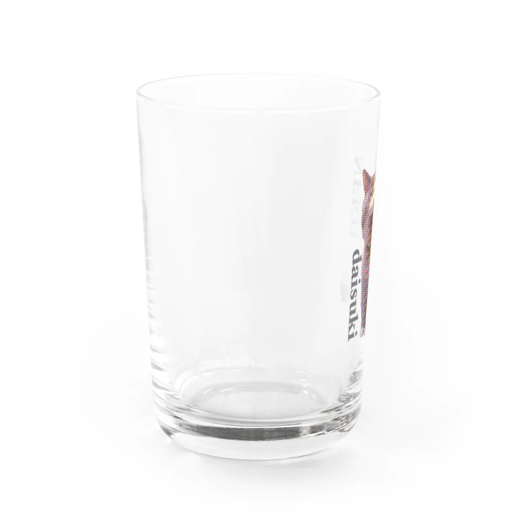 メリアさんがいっぱいのあくびneko daisuki Water Glass :left