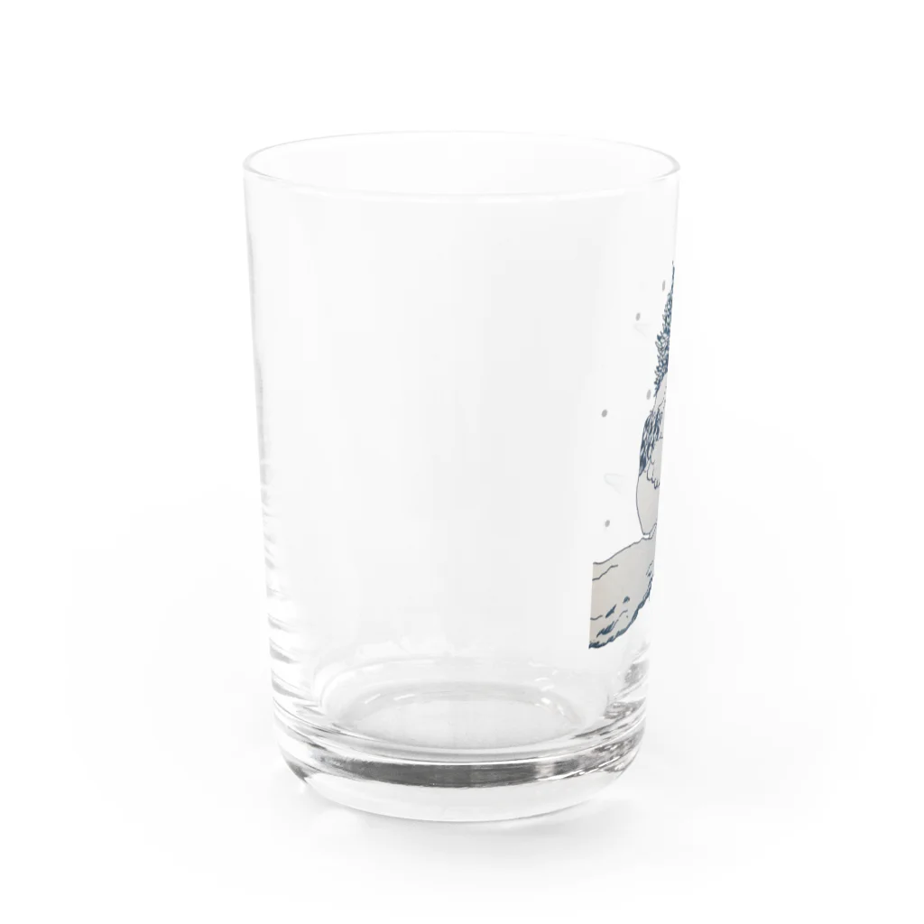 色羽にほへとのヤマセミさん Water Glass :left