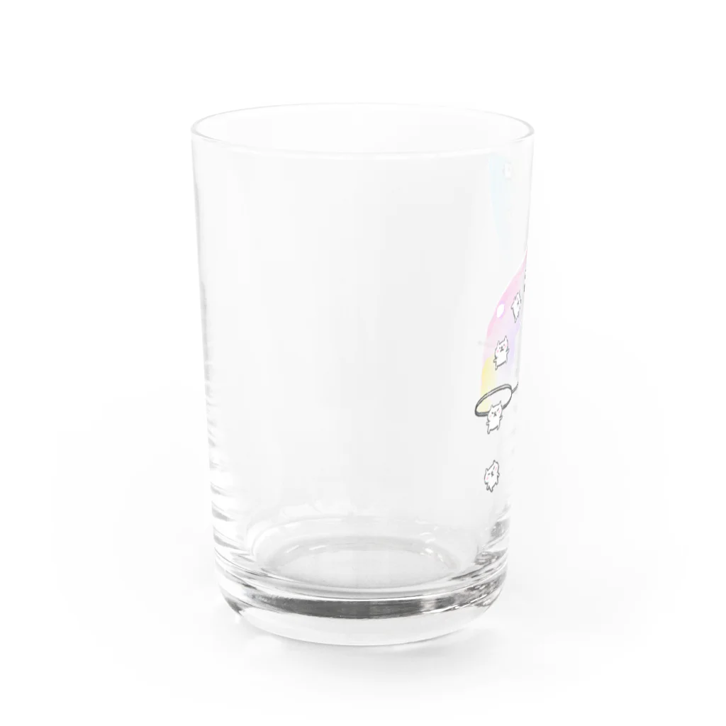 chocosshi shopのつらなりねこ Water Glass :left