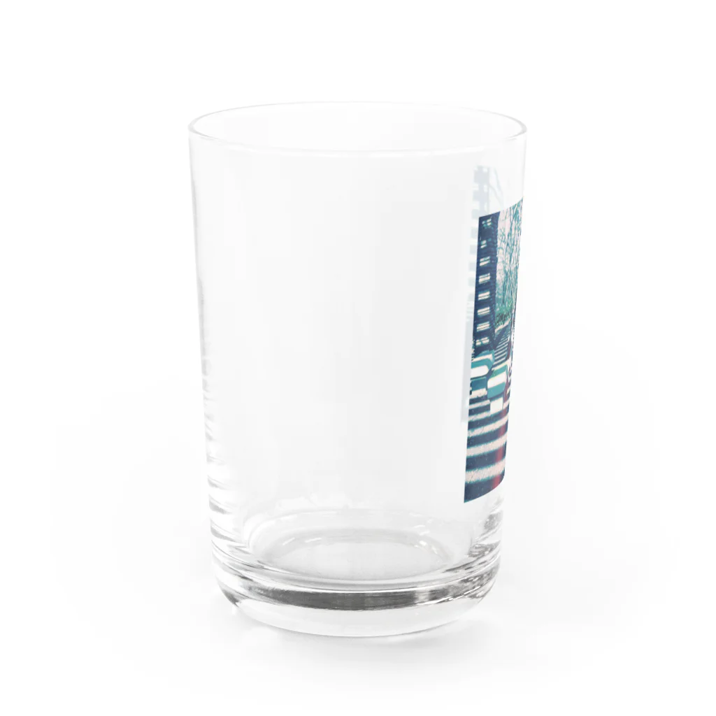 ムンムのボーダーなボーダーコリー Water Glass :left